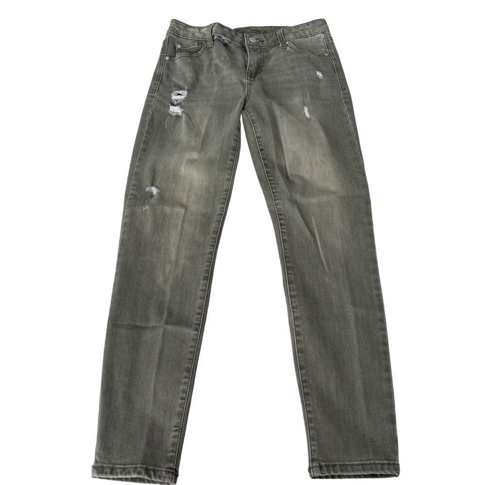 Celebrity Pink Body Sculpt Mid Rise Ankle Skinny Distressed Olive Jeans 9/29